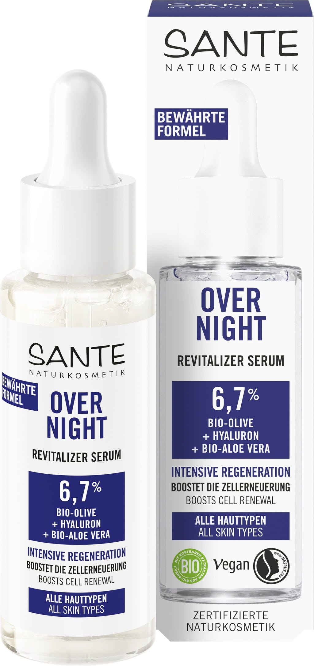 Santé naturally.  Overnight Revitalizer Serum, 30 ml