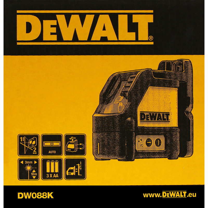 DeWALT DW088K-XJ kruislijnlaser Rood