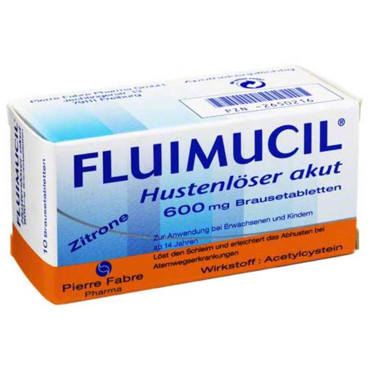 Fluimucil Hustenlöser akut 600 Brausetabletten, 10 St