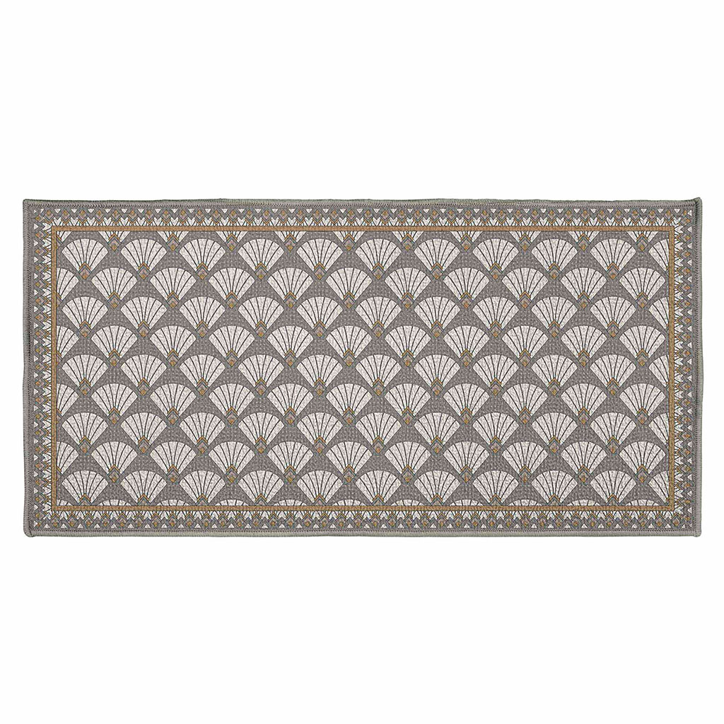 Tapis rectangulaire imprimé éventail japonais 57x115cm