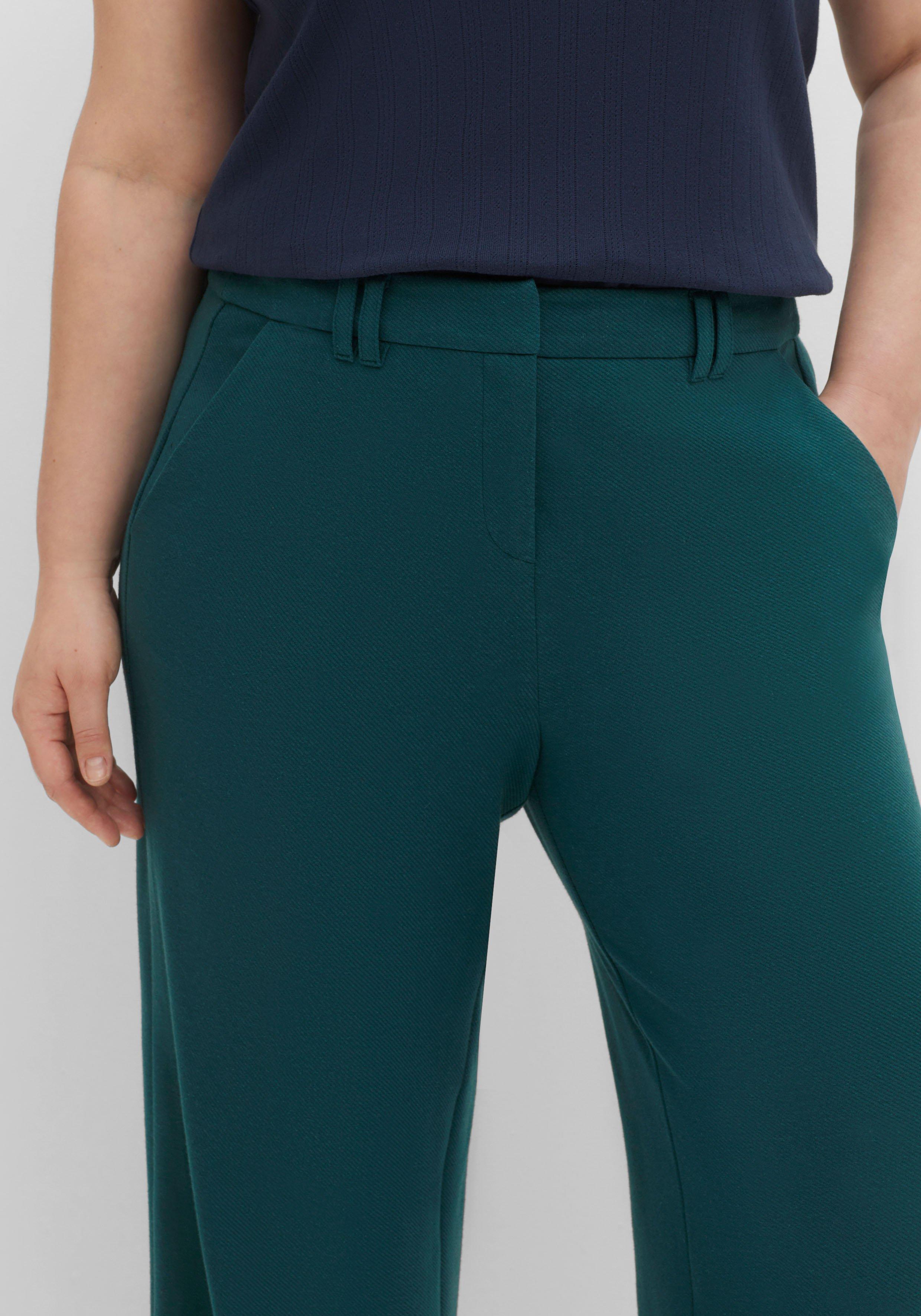 Weite Hose mit Streifenstruktur, extralanges Bein