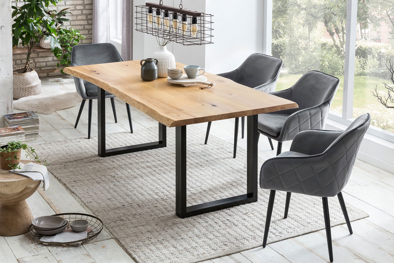 CASAVANTI Esszimmerstuhl 2er Set Mikrofaser taupe