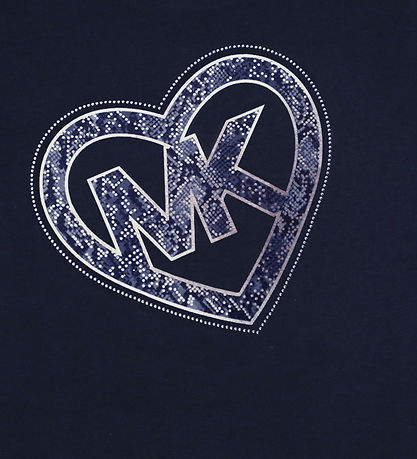 Michael Kors Bluse - Navy/Silber m. Herz