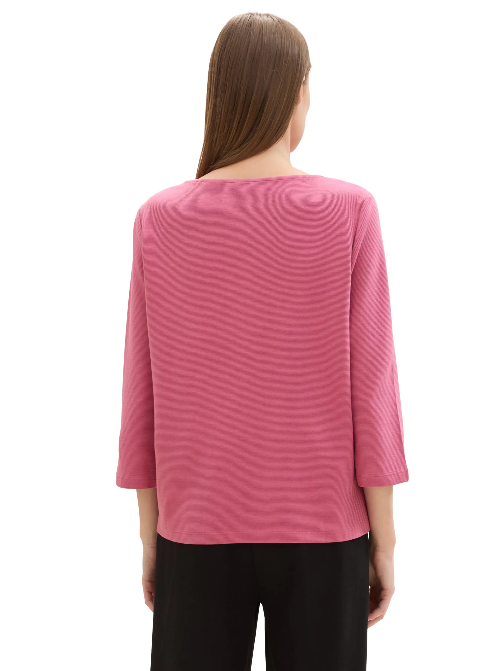 Damen Strukturshirt in Ripp-Optik