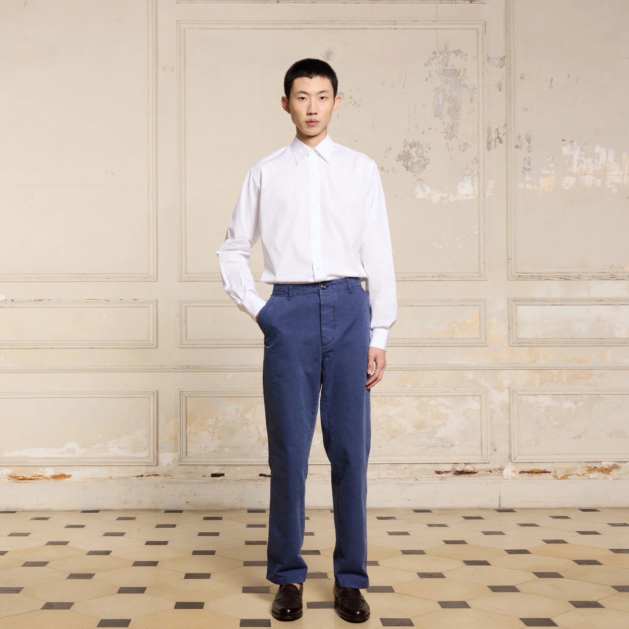 White Pima cotton shirt