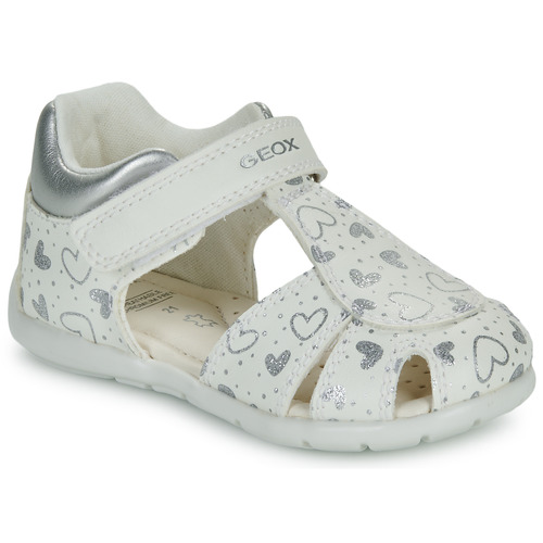 Geox - B ELTHAN GIRL - Blanc / Argenté