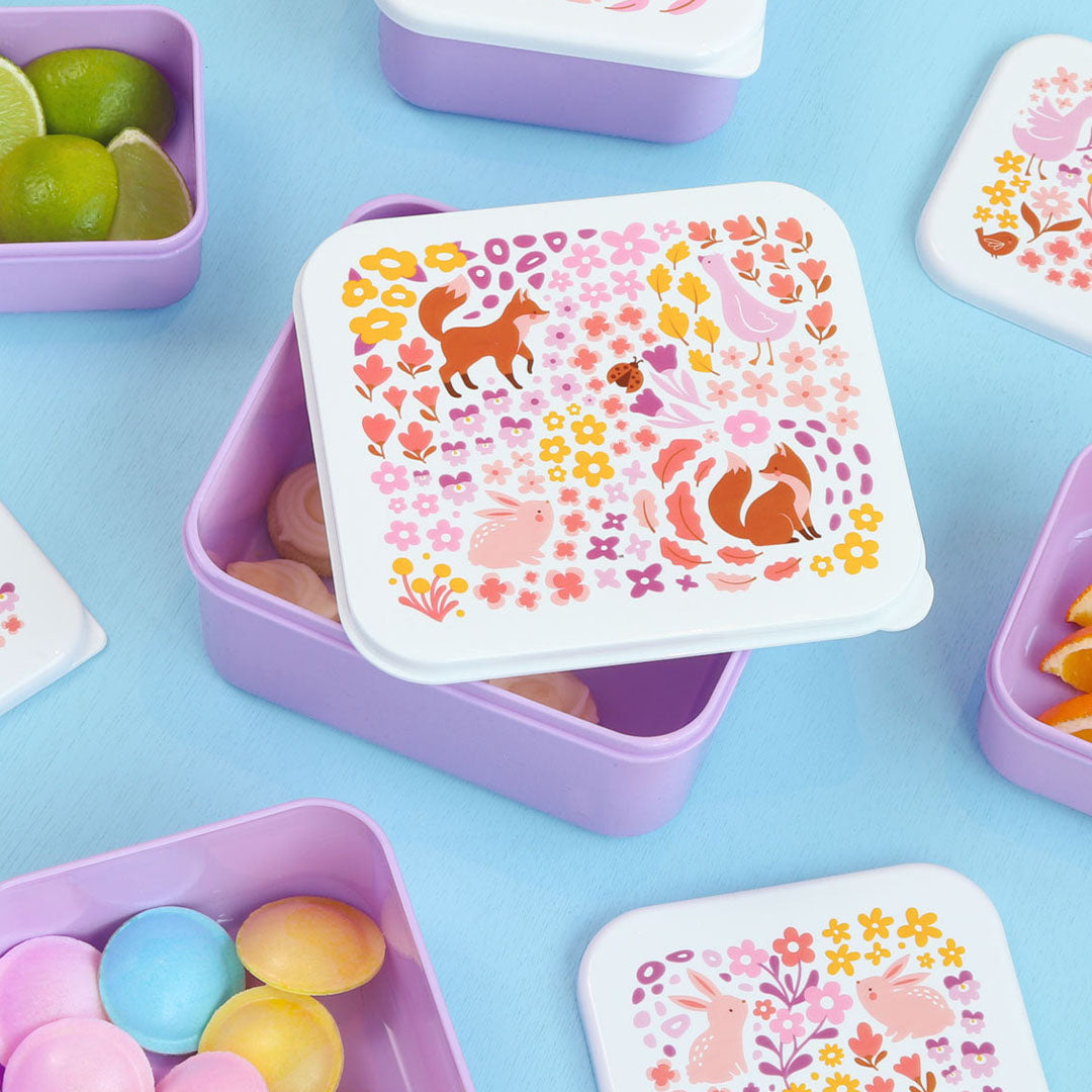 A little lovely company lunchbox set - bloementuin - 4st