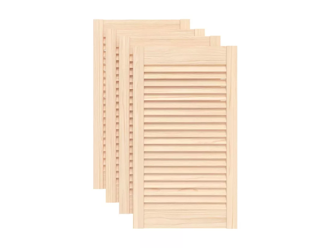 Portes d'armoire à persiennes 4pcs 69x39,4cm bois de pin massif