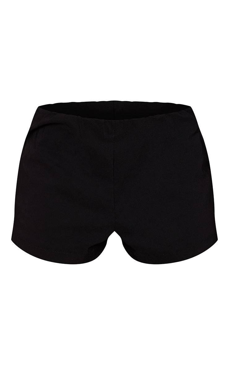 Noir Short Tailleur Ample Tissé Coordonné