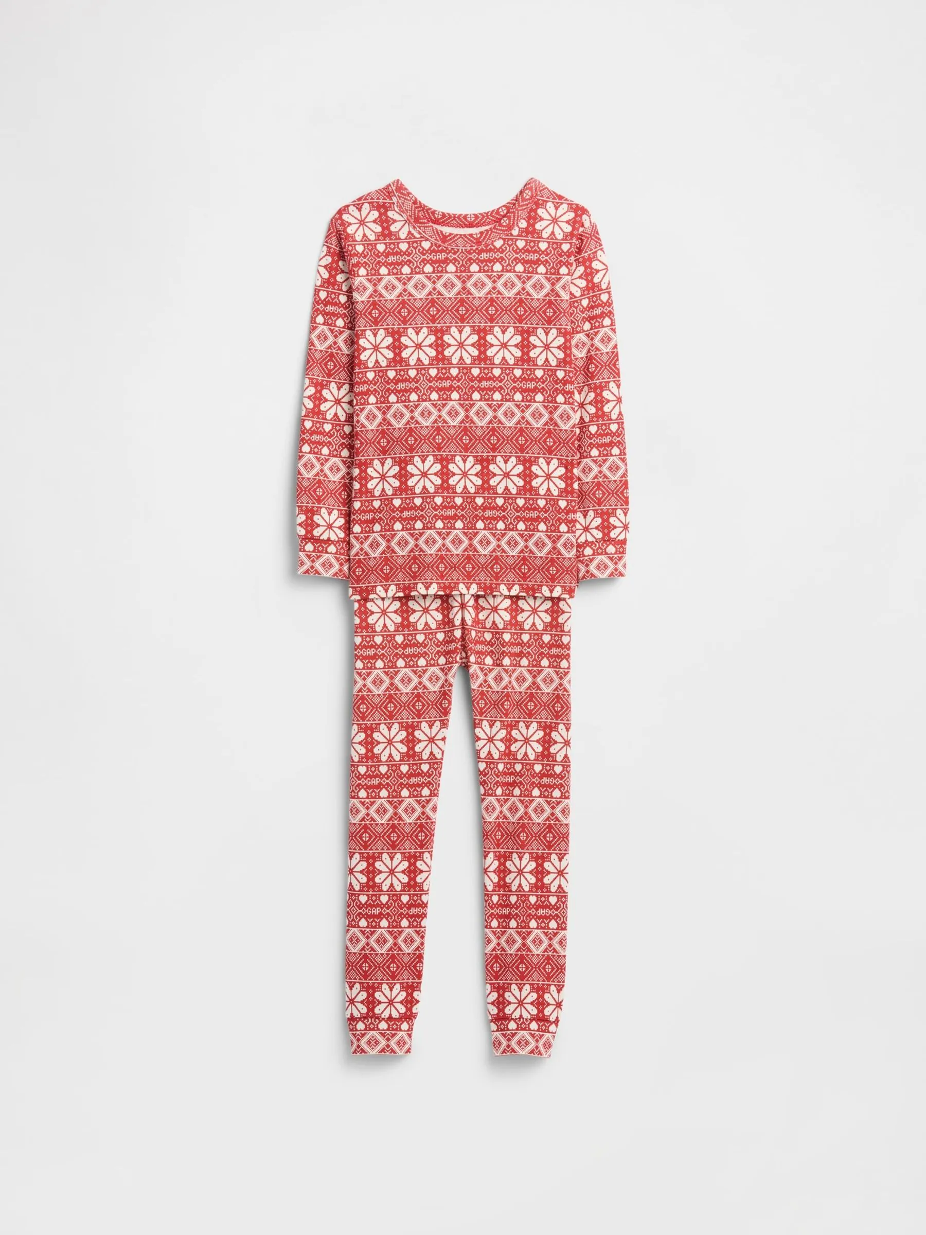 Rood - Gap Matching Family Christmas Fair Isle Pyjamas (6mths-5yrs)