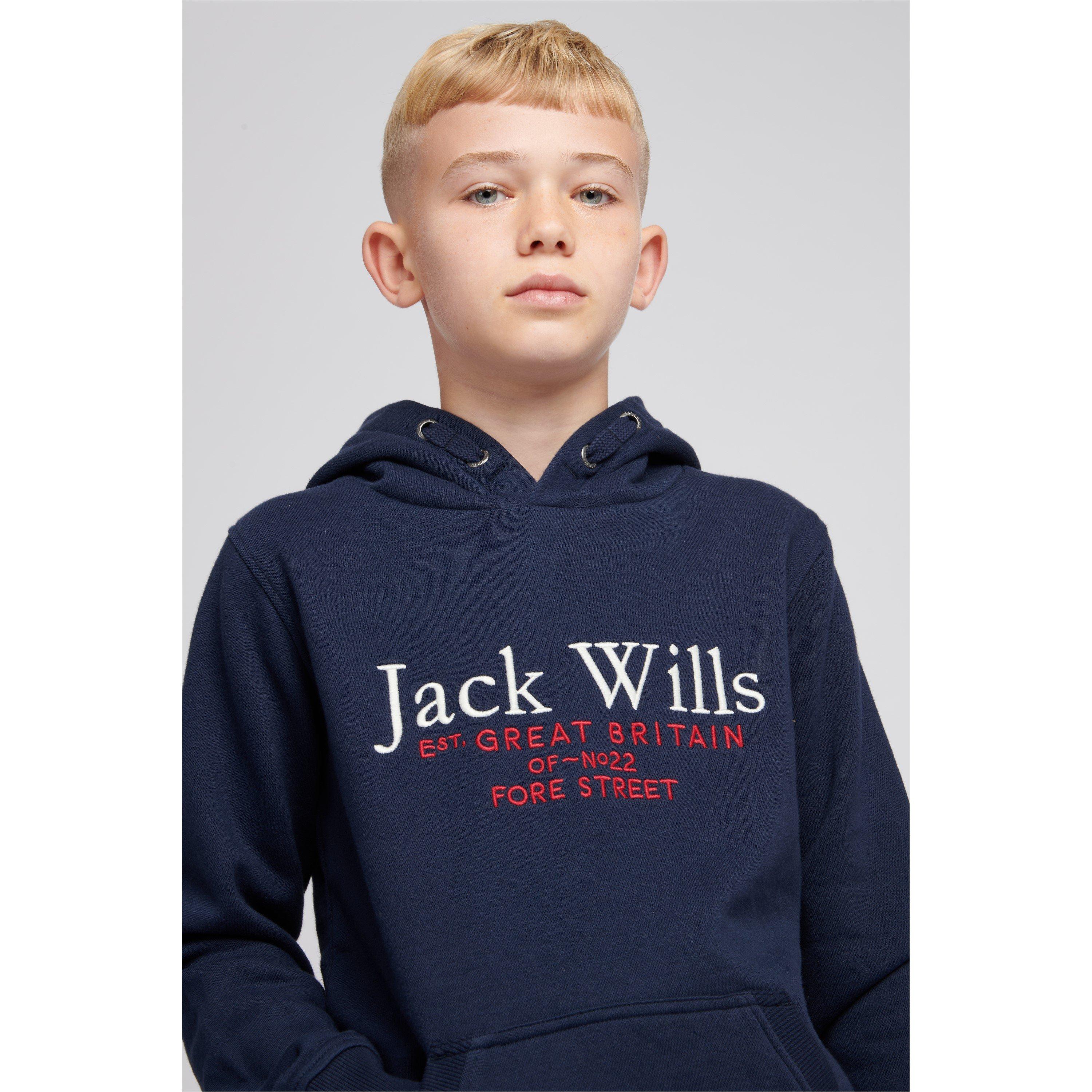 Jack Wills Kids Batsford Script Logo Hoodie
