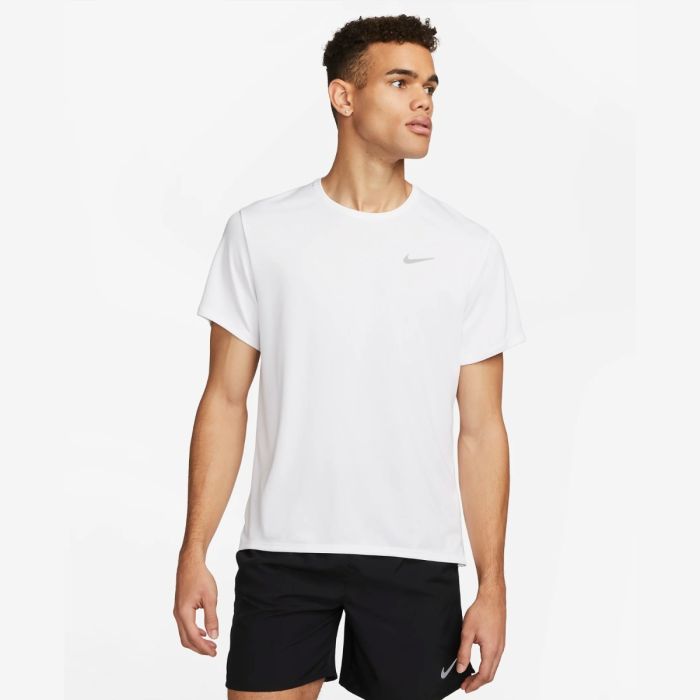 Nike Herre T-shirts Dri-Fit UV Miler Short Sleeve Tee Hvid