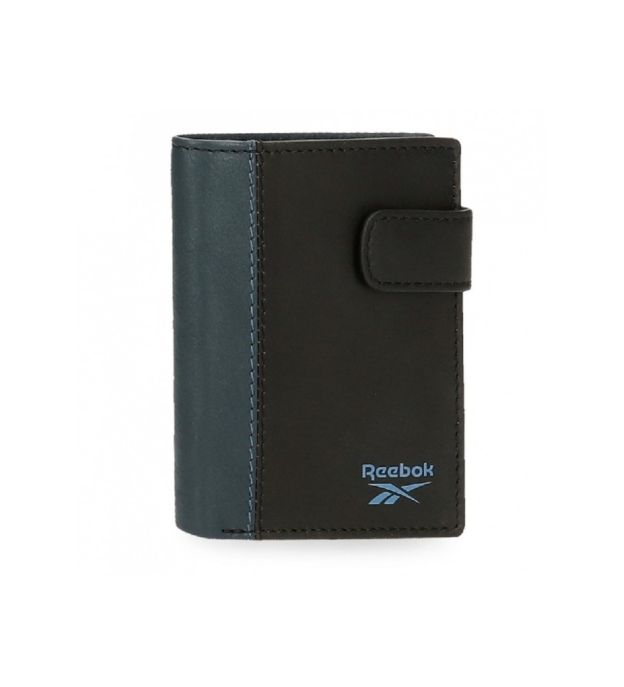 Carteira Reebok Vertical Division com fecho de clique, azul marinho