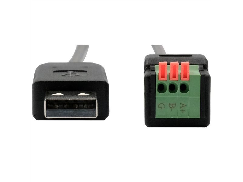 Exsys Schnittstellenkabel USB EX-13009 USB zu 1S Seriell RS-485 Kabel mit Terminal Block mit Drucktaster, 1.0 m (FTDI Chipsatz)