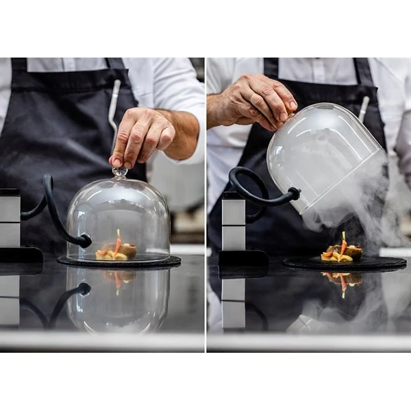 Lot fumoir à aliments et cloche 17cm Lacor