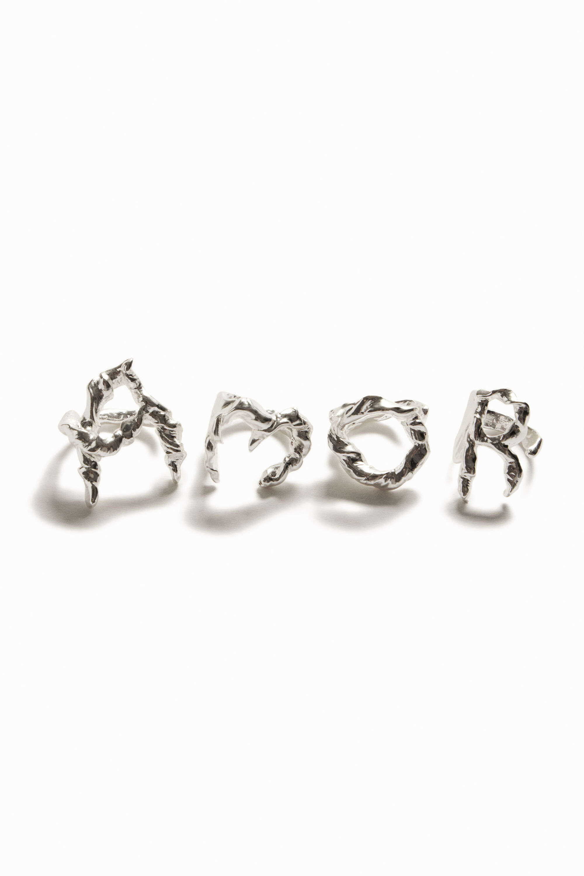 Bague lettre A plaquée argent Zalio