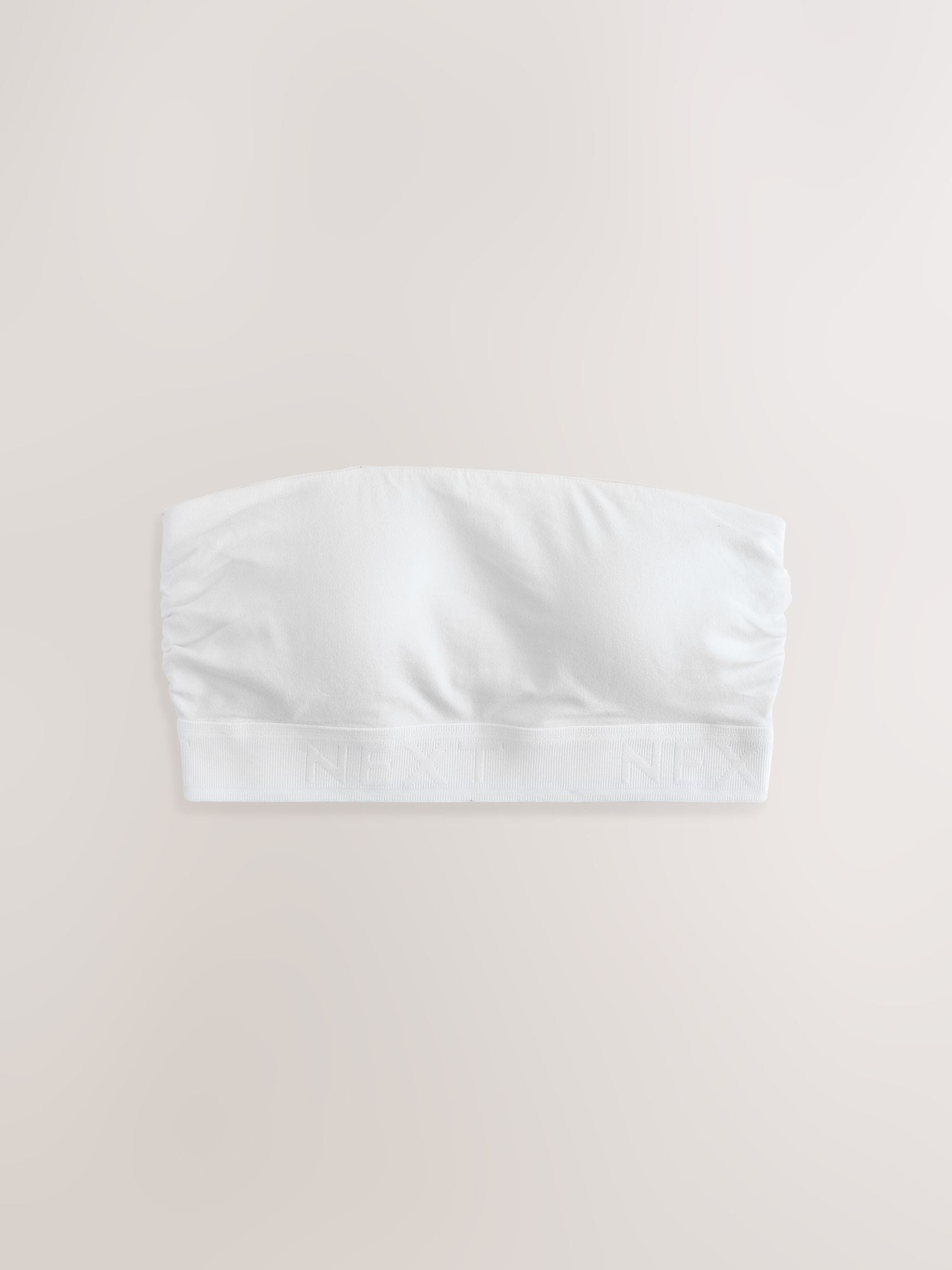 Wit/roze/kaki - Verpakking van 3 katoenrijke bandeau ultimate comfort beha's
