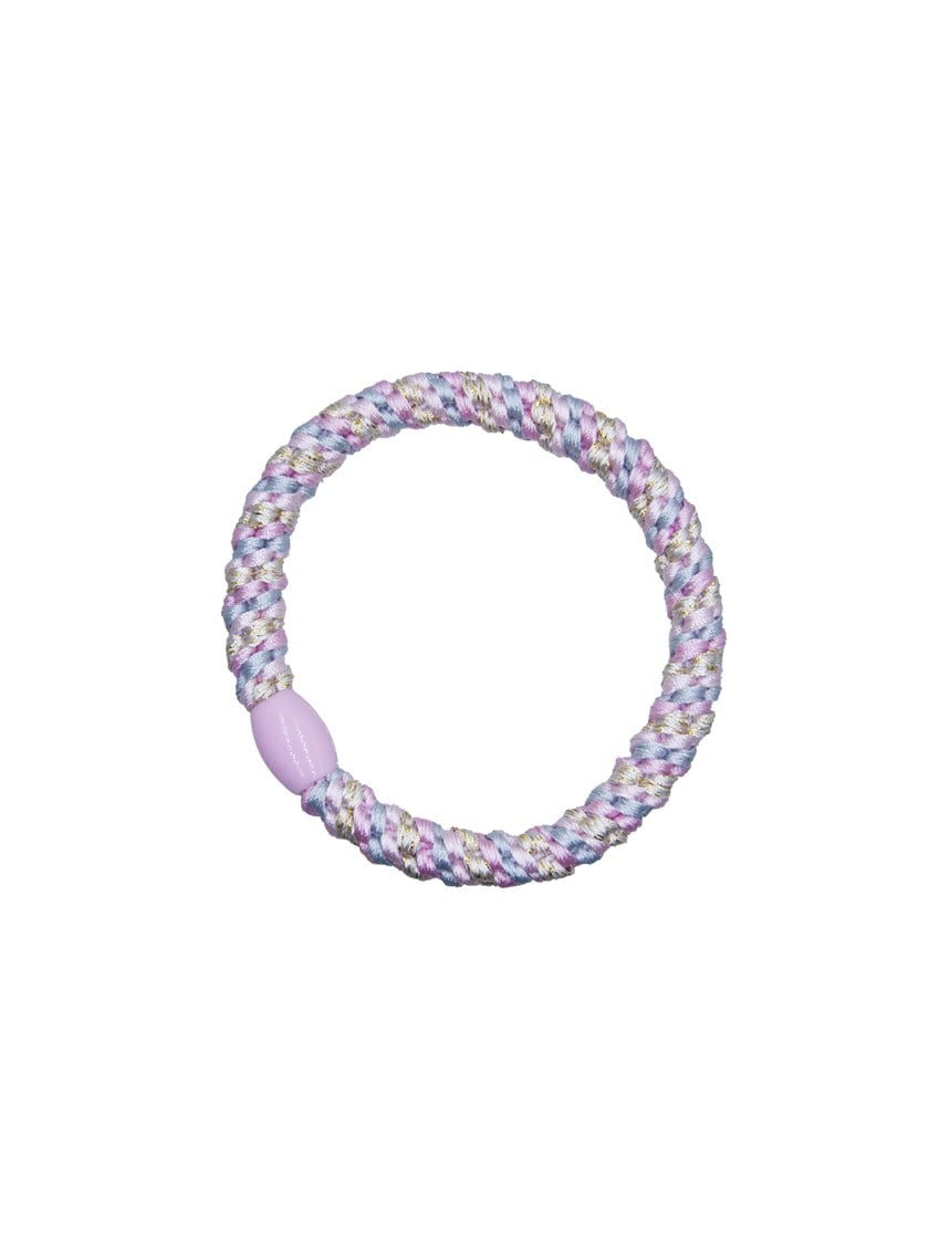 Hårstrikk med lurex Quartz Pink