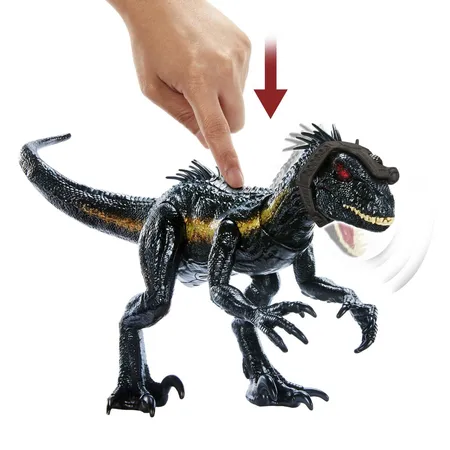 Mattel Jurassic World Indoraptor Dino (Dino Tracker), Figur inkl. AR Track-Code