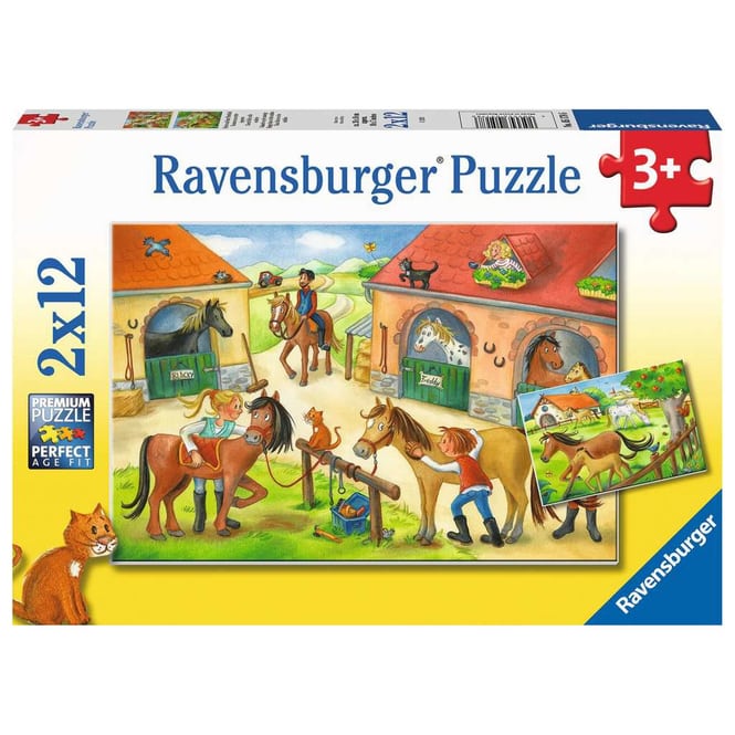 Puzzleset - Ferien auf dem Pferdehof - 2 x 12 Teile