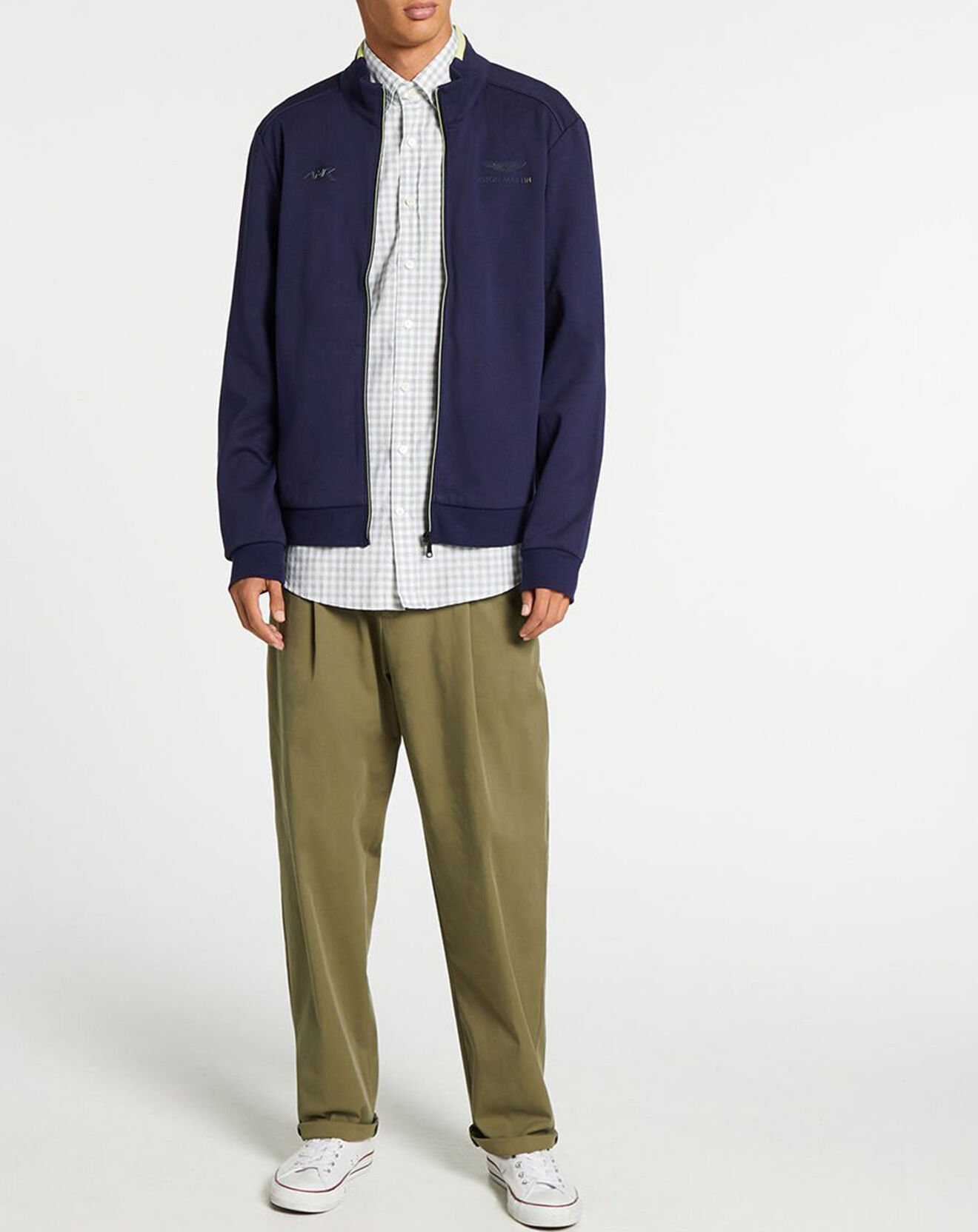 Hackett London Sweat en Jersey col montant bleu marine