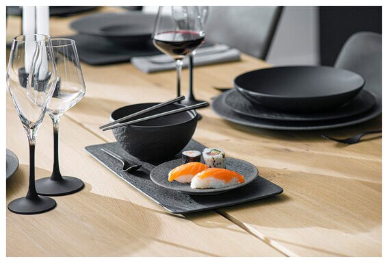Villeroy & Boch Reisschüssel MANUFACTURE ROCK BLANC 4er Set schwarz