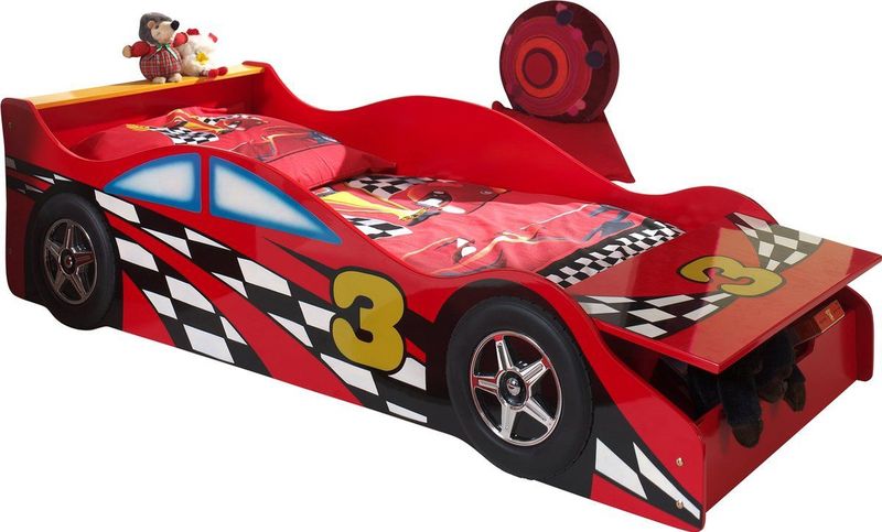 Bed Race Car - Rood - MDF - Avontuurlijk Ontwerp