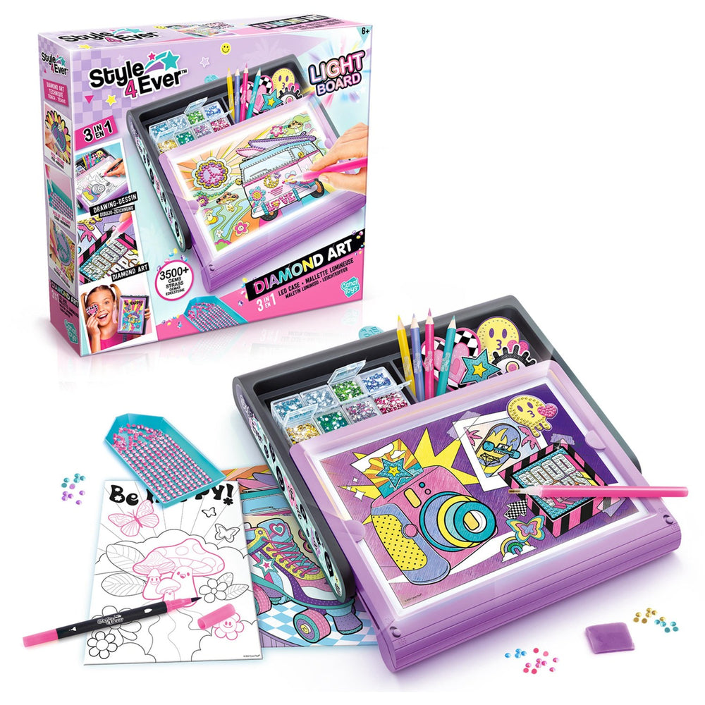 Køb Style 4 Ever Diamond Art 3-i-1 Etui med LED-Lys