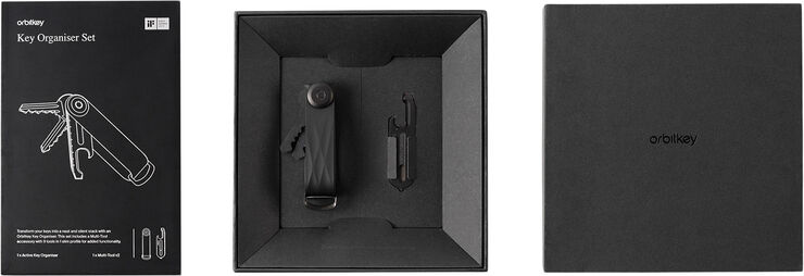 Orbitkey Active Key Organiser   Multi-tool V2 - Black Black