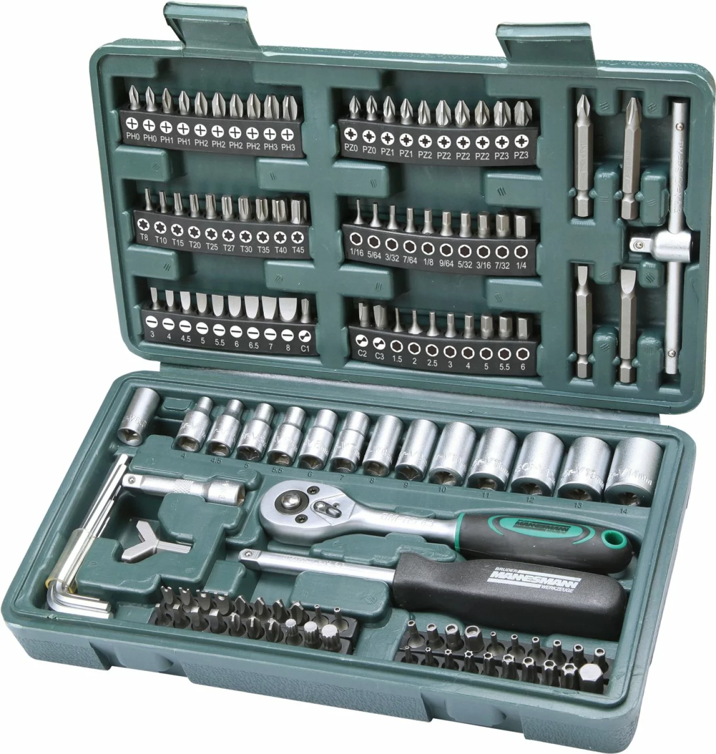 Brüder Mannesmann 29166 130-delige bit / doppenset