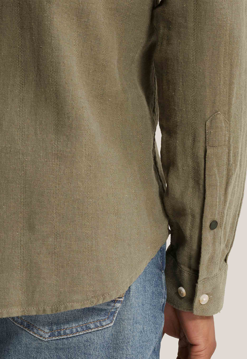 Cast Iron Cotton Linen Structure Overhemd
