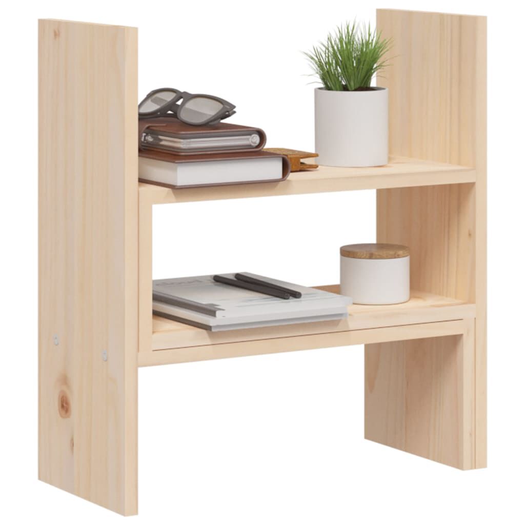 vidaXL Monitorstandaard, (39-72)x17x43 cm, massief grenenhout