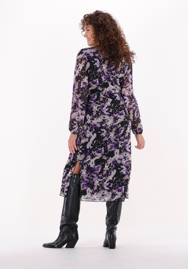 FREEBIRD paarse freebird midi jurk malia ls dress