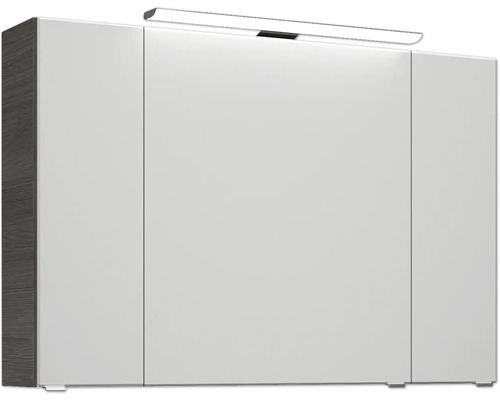 Pelipal Kumba badkamermeubelset (B x H x D): 137 x 200 x 50 cm, grafiet getextureerde fronten, 5-delige set inclusief mineraal gegoten wastafel, badmeubel en wandkast (99.1070126194)