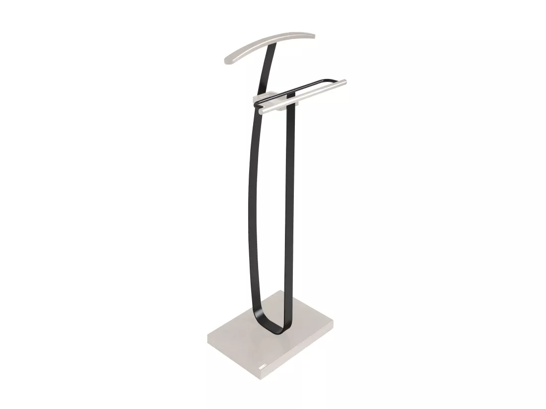 Valet de nuit - H115cm x L48cm x P30cm - hêtre massif taupe/gris graphite - City