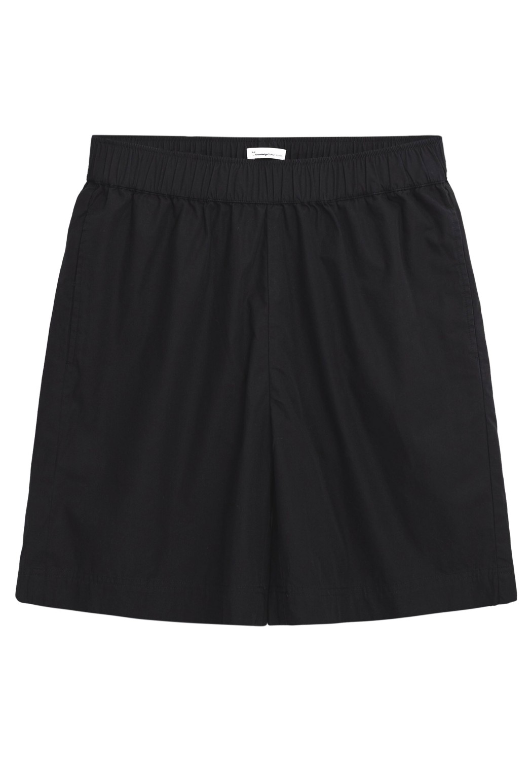 Knowledge Cotton Apparel Bermuda Shorts Posey Wide Mid-Rise Poplin Black Jet