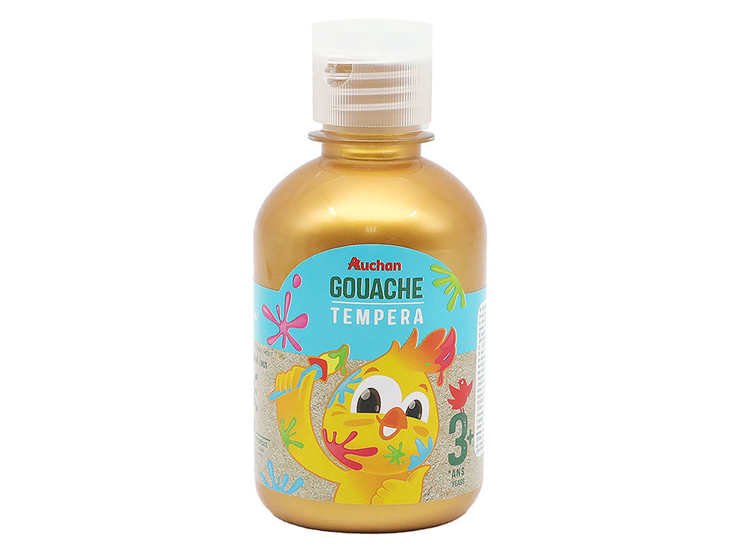 GUACHE AUCHAN CHICKY DOURADO 250ML