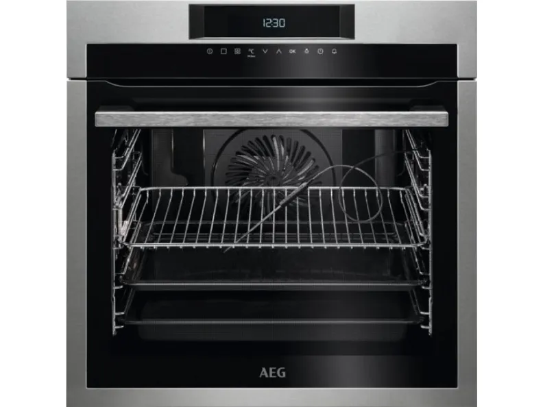 AEG 7000 SenseCook BPE642120M - Ovn - til indbygning - niche - bredde: 56 cm - dybde: 55 cm - højde: 59 cm - med selv-rengøring - Klasse A  - rustfrit stål