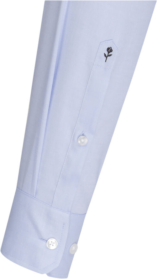 Seidensticker Oxford shirt Slim Long sleeve Kent-Collar Uni Blue