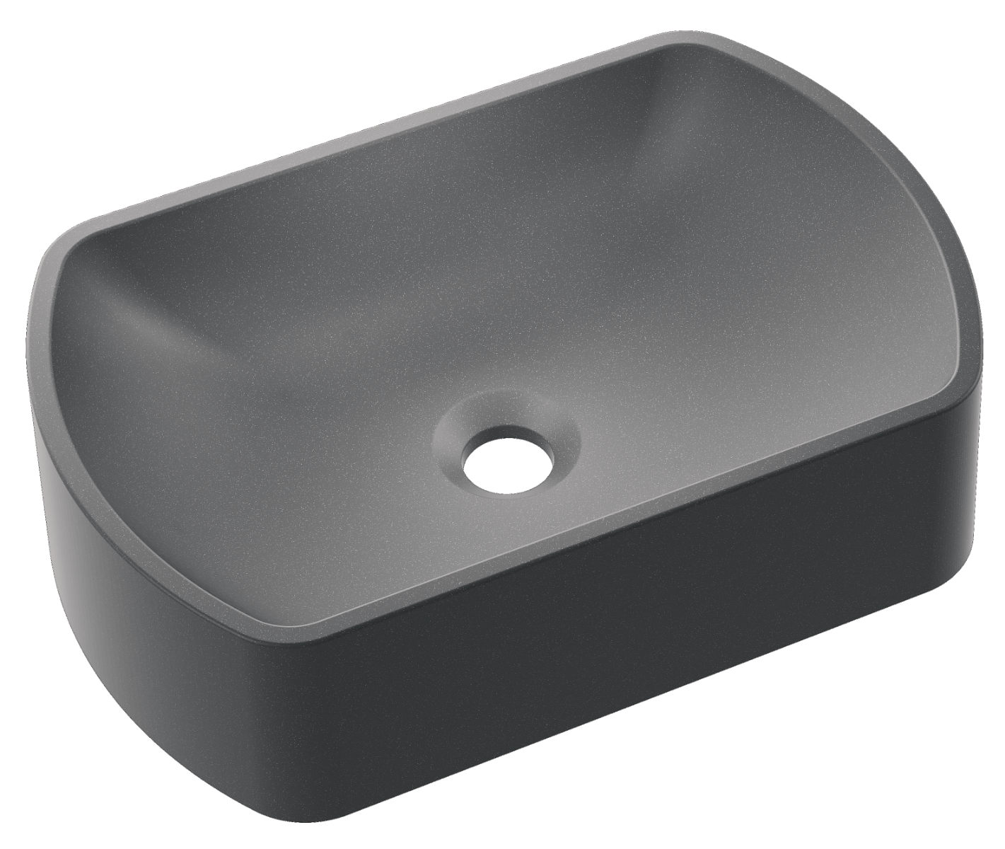 Kerra Maun wastafel 45x30x12cm donker grijs