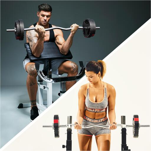 Juego Curl Ez De Plástico De 25 Kg Gorilla Sports