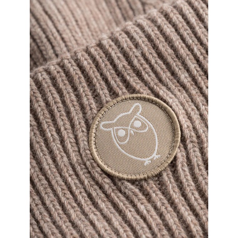 KnowledgeCotton Apparel Big Rib Beanie Kelp Melange