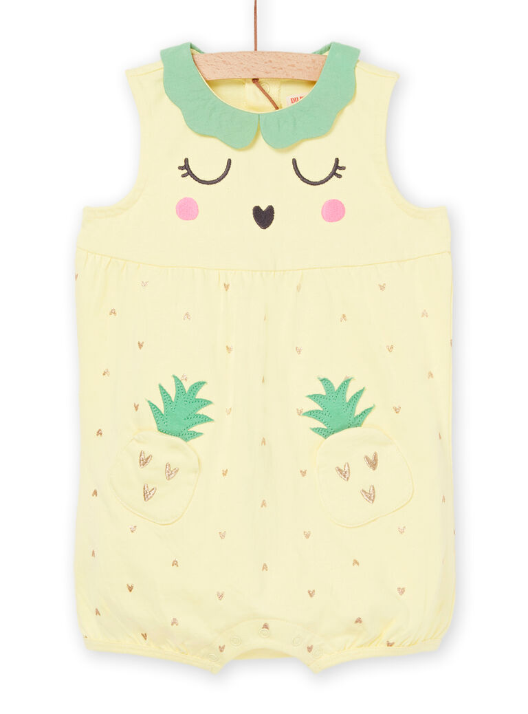 Grenouillère courte à motif ananas