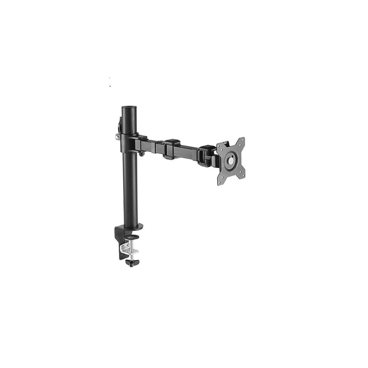 NÖRDIC Monitorarm Table Bracket for 1 Monitor med Justerbar Arm Roterbar og vippbar, Stål, Svart, Skjermbrakett
