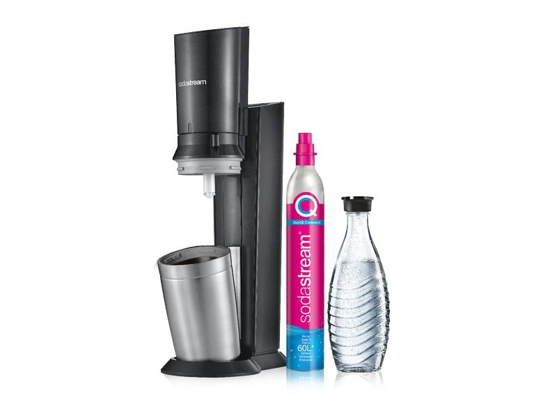 Sodastream Wassersprudler Crystal CQC Schwarz Design-Wassersprudler