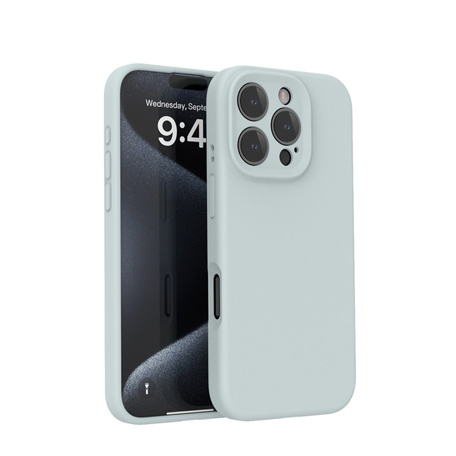 iPhone 16 Pro Max MagSafe Silikon Case Hülle mit Kameraschutz - Grau