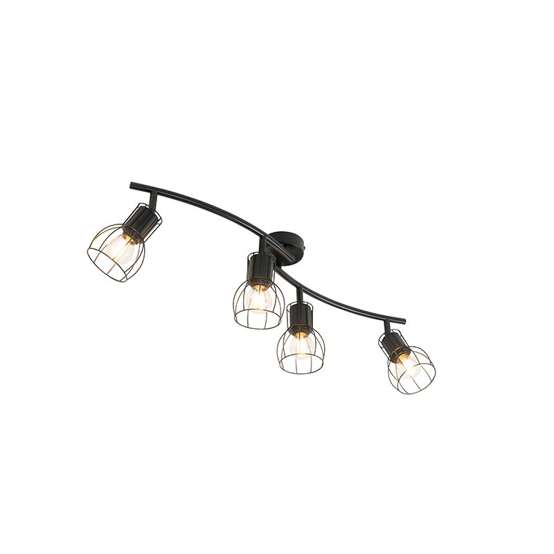 Moderne plafondspot zwart 86 cm 4-lichts - Botu