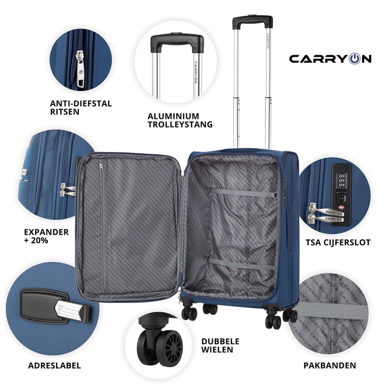 CarryOn Air 2-delig zachte kofferset - Blue