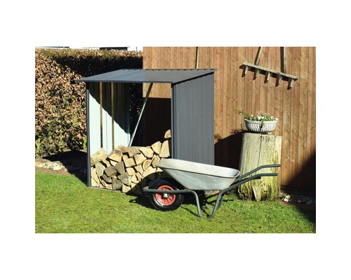 Brandhoutopslag dobar Madera 163 x 83 x 154 cm grijs