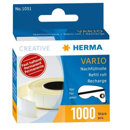 HERMA Vario Nachfüllrolle, fest haftend, 1000 Klebestücke